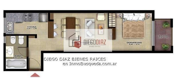 Departamento en Venta, 40mts, 0 dormitorios 127545