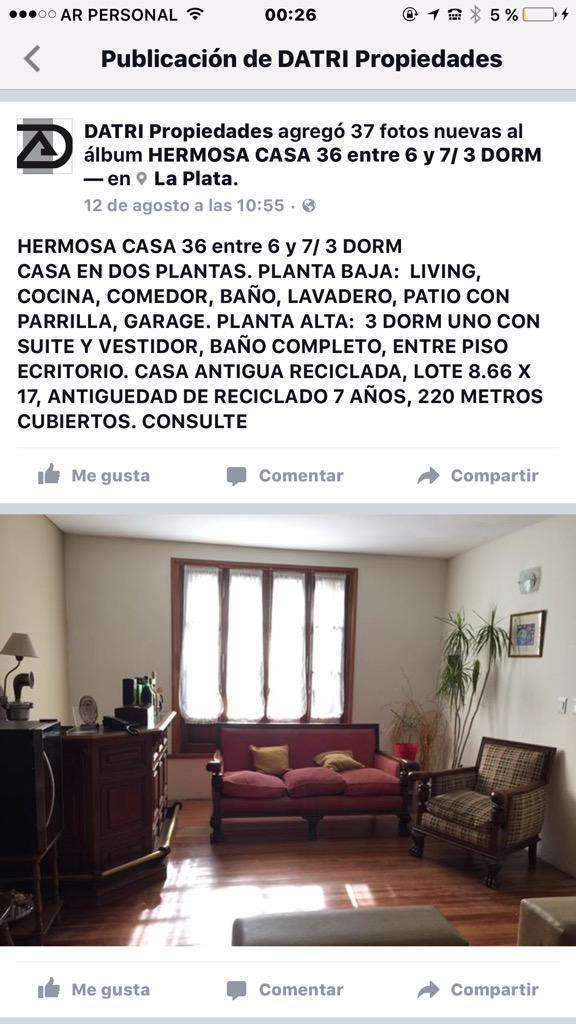 Vendo Casa 36 y 6