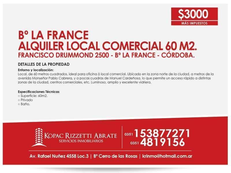 LA FRANCE ALQUILER LOCAL COM. 60 M2