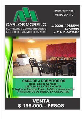 CASA DE 3 DORMITORIOS