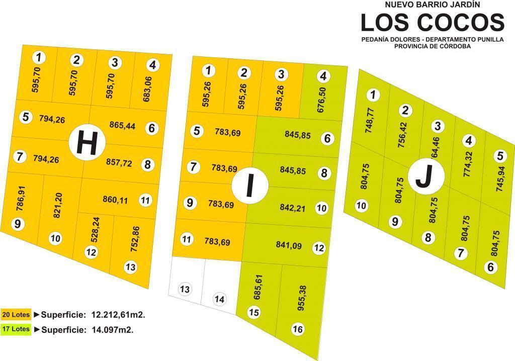 Atención Inversores!!! 37 Lotes en Venta en Los Cocos Cba