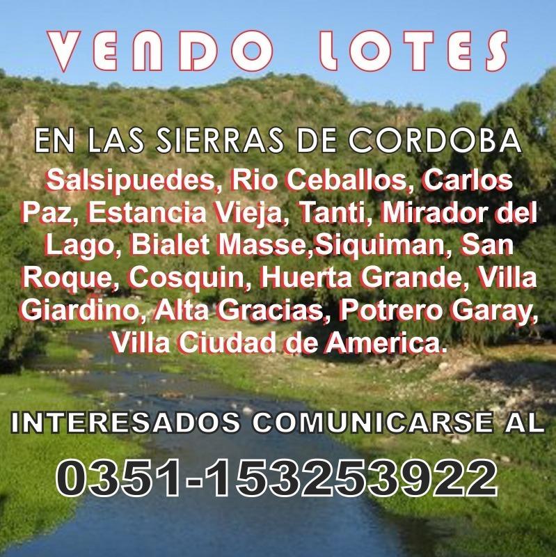 VENDO LOTE Villa del Lago