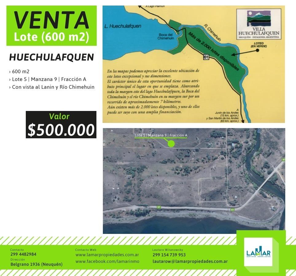 Vendo Lote 600 m2 ~ Lago Huechulafquen