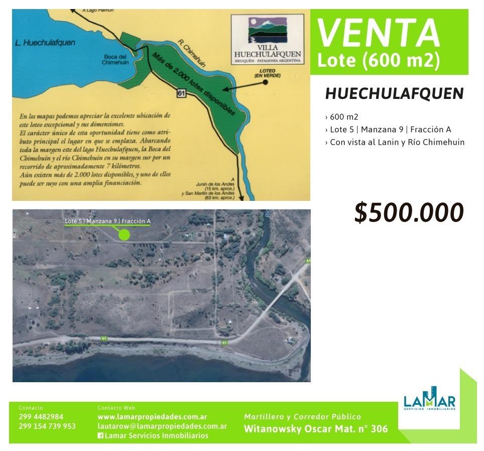 Vendo Lote 600 m2 ~ Lago Huechulafquen