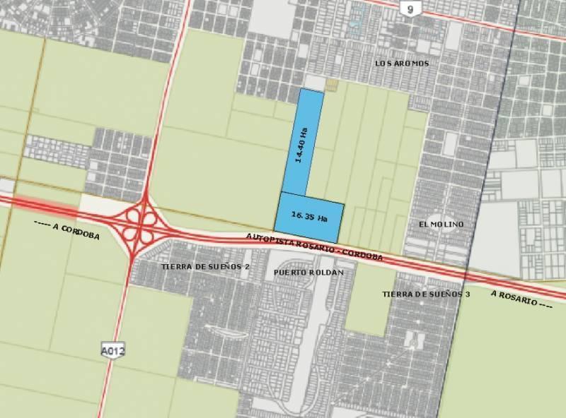 Extraordinaria parcela de campo de 30ha a la venta sobre Autopista Rosario Córdoba frente a Puerto Roldan ROLDAN y F