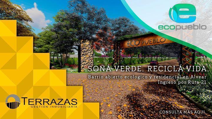 ECOpueblo! Barrio Abierto Residencial ECOSustentable!♻ en Alvear sobre ruta 21! ♻