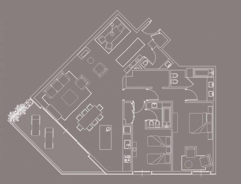 Departamento de 3 ambientes con cochera