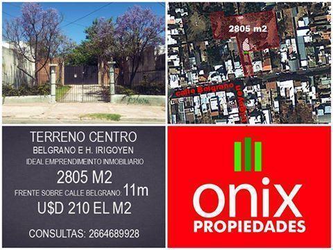 VENTA TERRENO BELGRANO E YRIGOYEN