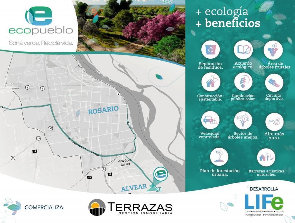 TERRENOS FINANCIADOS 42 CUOTAS ECOPUEBLO ALVEAR Ruta 21