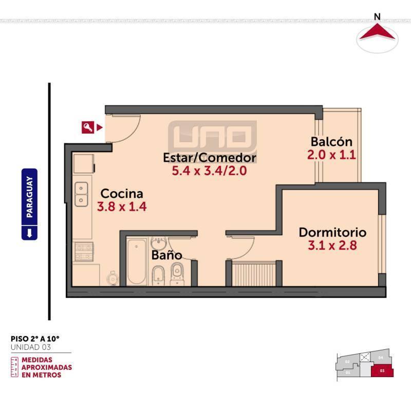 Paraguay y Riobamba Dpto de 1 Dormitorio. Vende Uno Propiedades