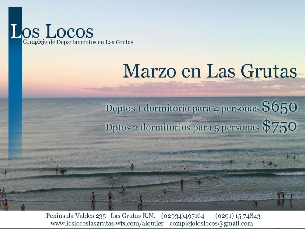 Alquiler en Marzo en Las Grutas: Complejo Los Locos