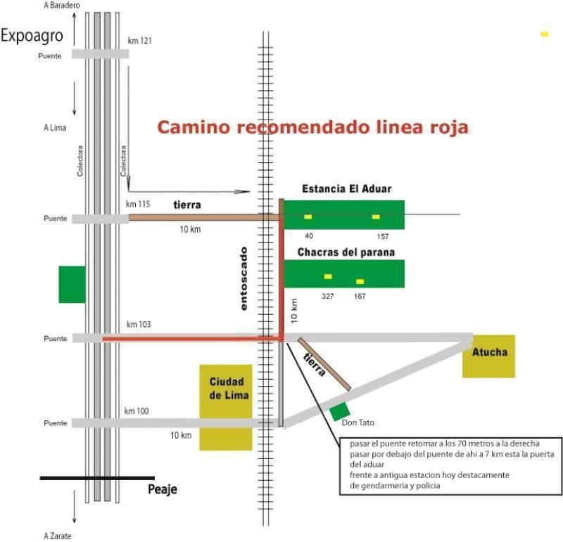 Febrero 2016 Alquiler chacra lote 203 en El Aduar