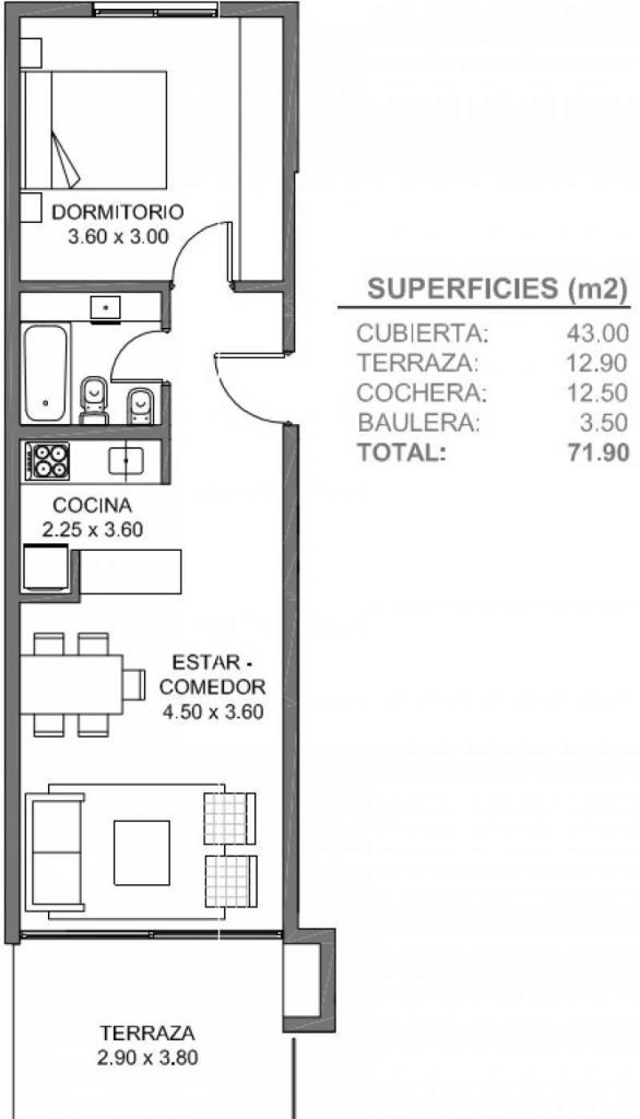 Nordelta Departamento en Alquiler de 2 AMB. en QBAY Golf