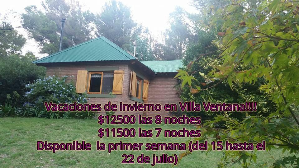 Alquilo casa en Villa Ventana!!!!!!