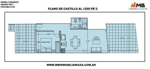 Chacarita venta en pozo 2 amb.c/patio Castillo al 1200 PB°2