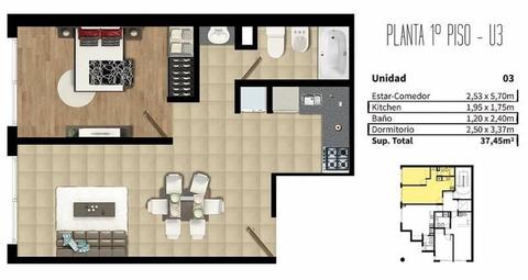 Venta 1 dormitorio Inversión del pozo 1º de Mayo y Pasco