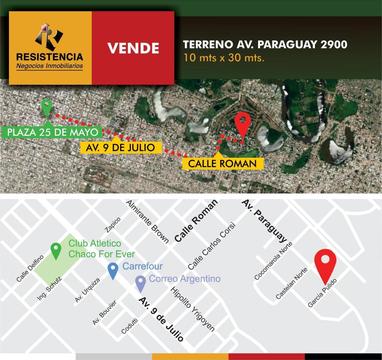 SE VENDE Terreno de 10x30 mts