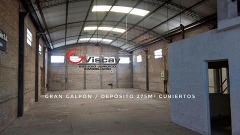 VENDO GRAN GALPON IDEAL USO INDUSTRIAL 275m2